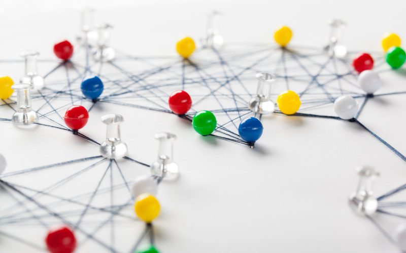 Network with pins